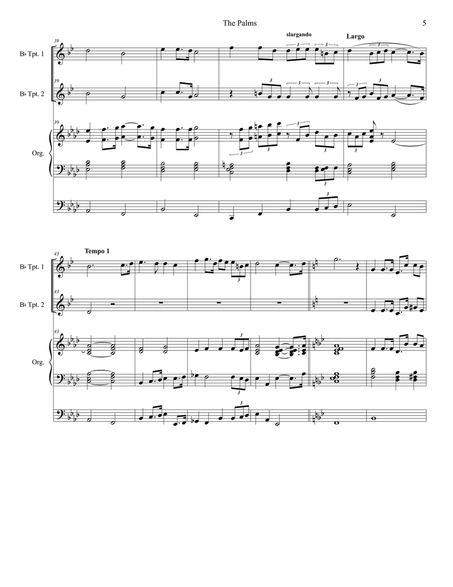 The Palms (Duet for Bb-Trumpet) The Palms (Duet for Bb-Trumpet) Trumpet Duet scores gallery preview page 5