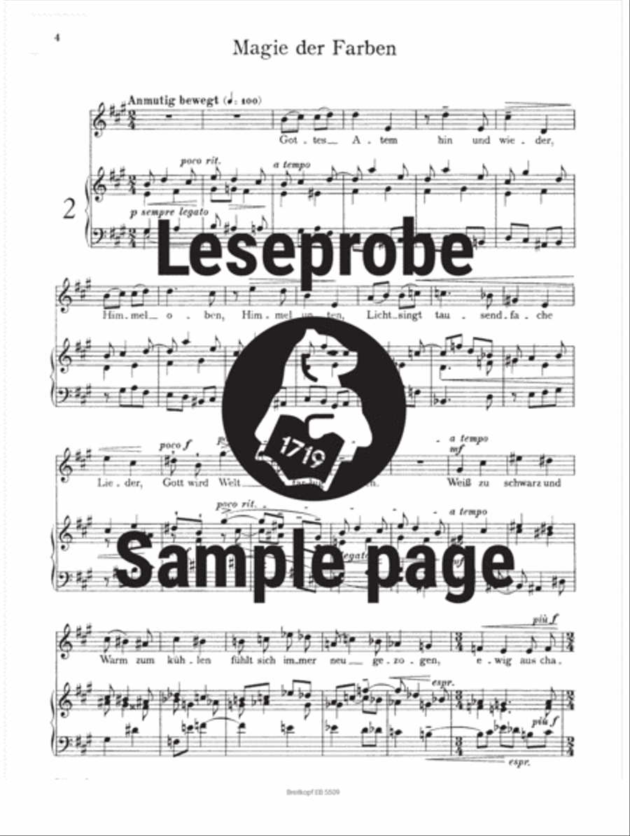 10 Songs Op. 44 Voice Solo scores gallery preview page 4