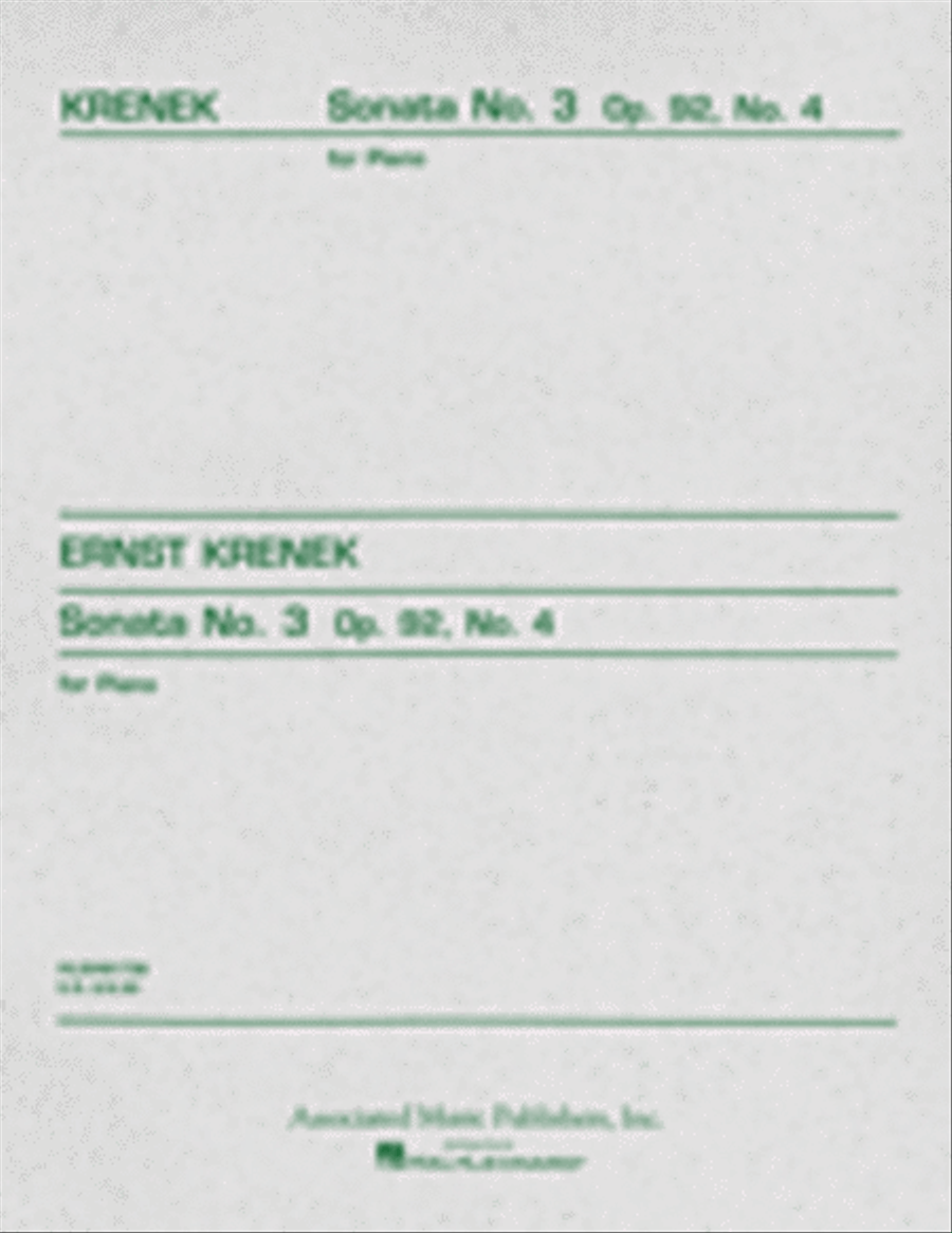 Sonata No. 3, Op. 92 Piano Solo scores gallery preview page 1
