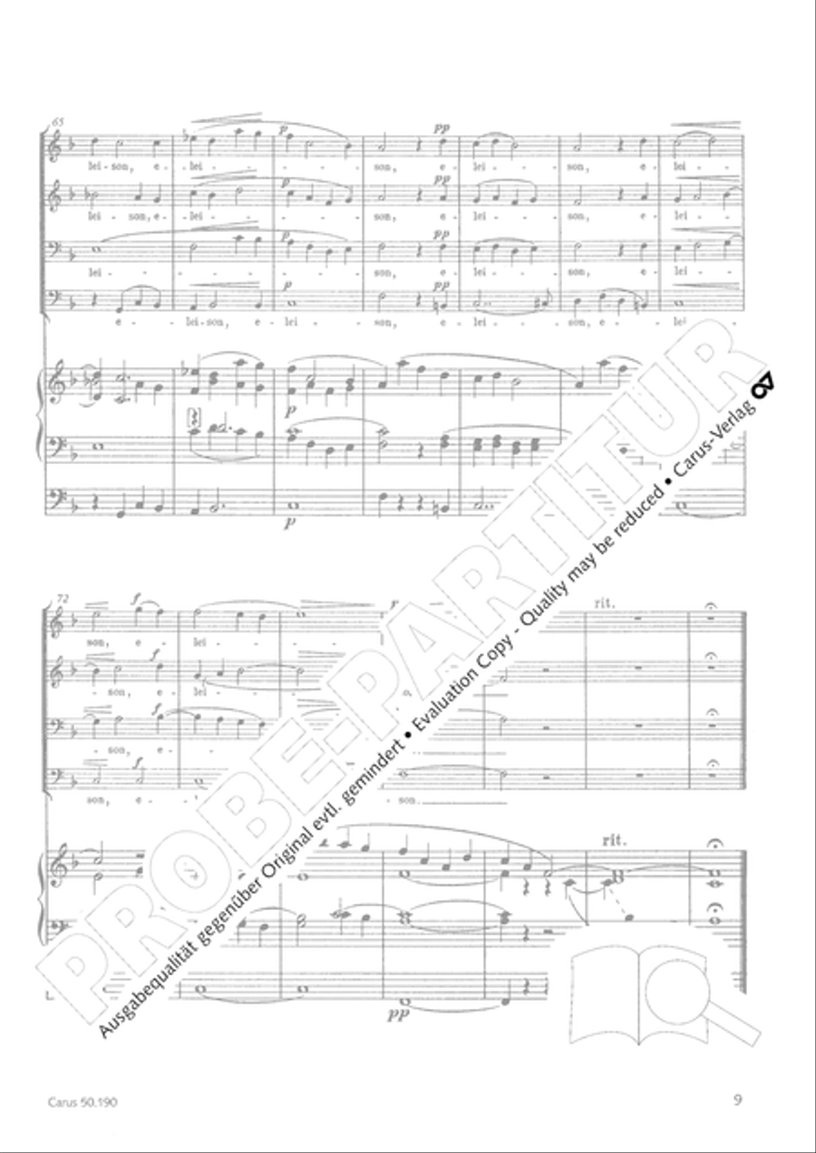 Mass in F major TTBB scores gallery preview page 9