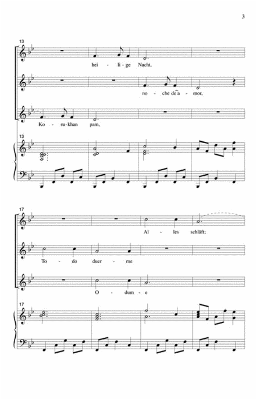 Silent Night for All the World Choir scores gallery preview page 3