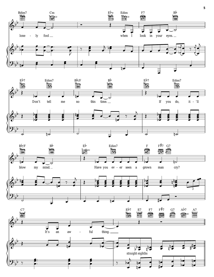 When I Look In Your Eyes Piano, Vocal, Guitar scores gallery preview page 5