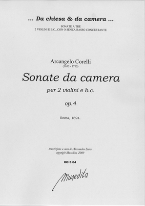 Sonate da camera a tre op.4 (Roma, 1694)