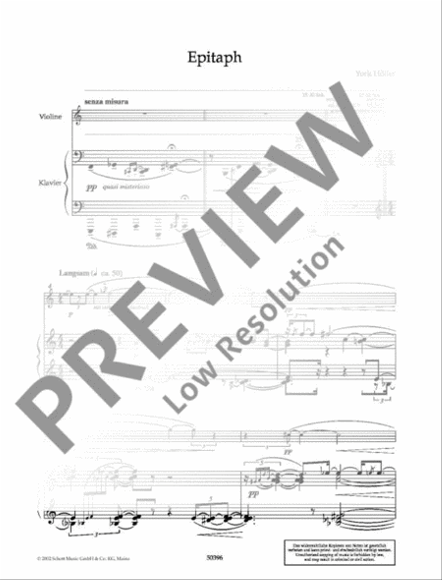 Epitaph Violin Solo scores gallery preview page 4