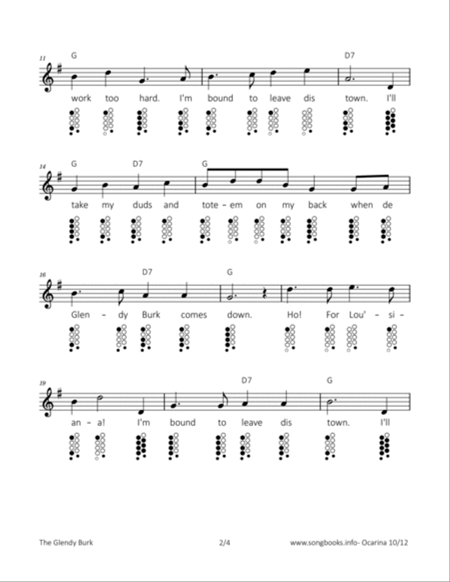 The Glendy Burk ocarina scores gallery preview page 2