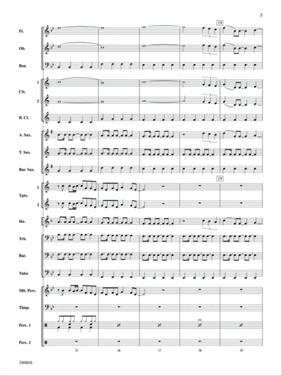 The Edge of Glory: Score The Edge of Glory: Score Concert Band scores gallery preview page 5