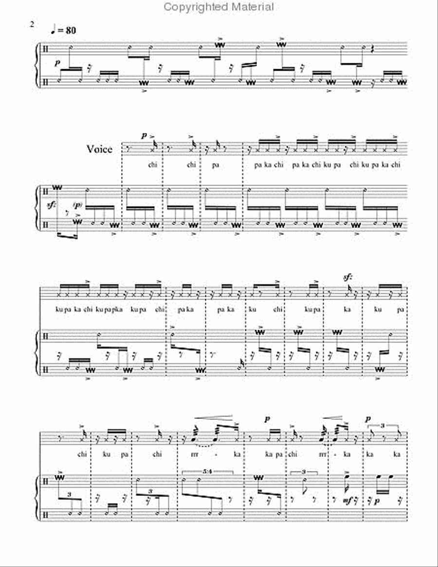 Bongo-0 (Bongo-Zero) Percussion scores gallery preview page 2
