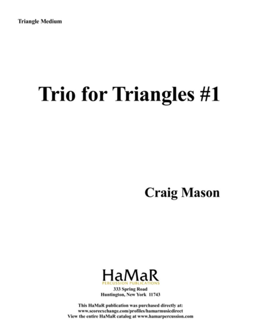 Triangle Trios #1 Percussion scores gallery preview page 1