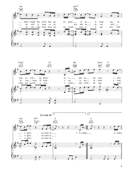 Alone Again (Naturally) – Gilbert O'Sullivan Sheet music for Saxophone alto  (Solo)