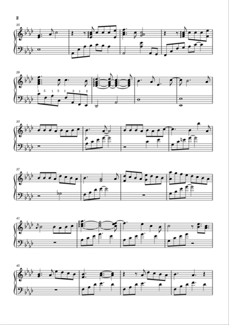 A Year Ago Piano Solo scores gallery preview page 2