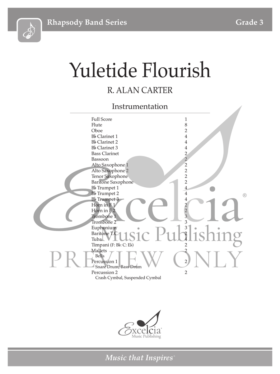 Yuletide Flourish Concert Band scores gallery preview page 2