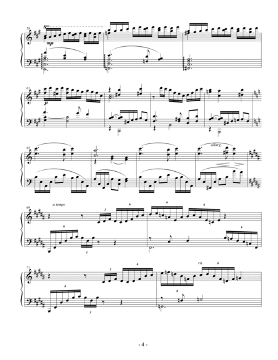 Silent Night Piano Solo scores gallery preview page 4