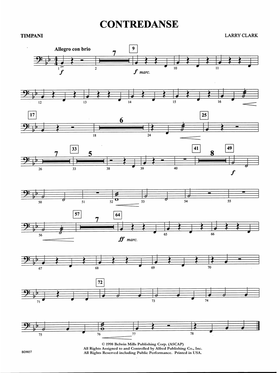 Contredanse: Timpani