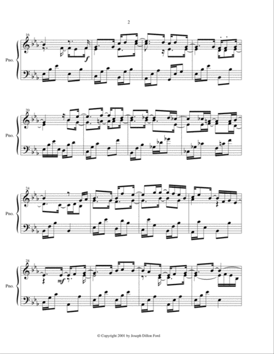 Yellowstone Joan (in E flat) for piano solo Piano Solo scores gallery preview page 2
