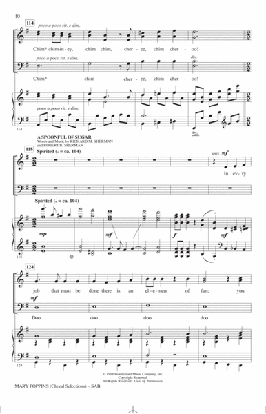 Mary Poppins (Choral Selections) (arr. John Leavitt) by John Leavitt 3-Part - Digital Sheet Music