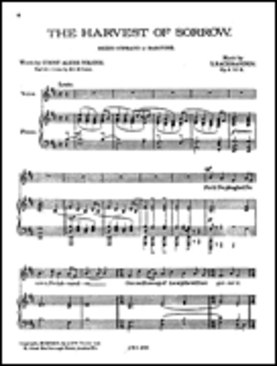 Rachmaninov - The Harvest of Sorrow Op. 4/5 Voice scores gallery preview page 1