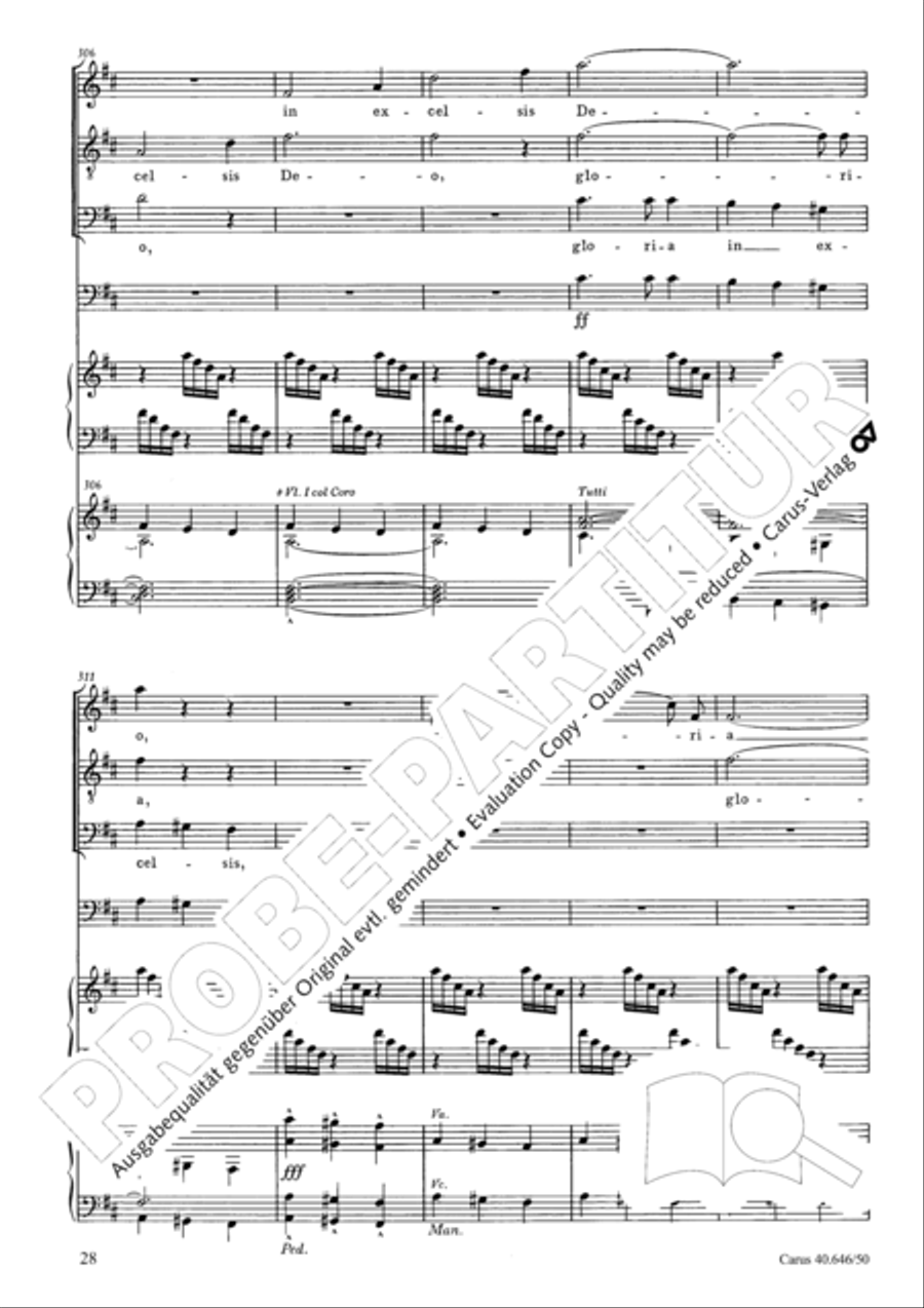 Mass in A major STB scores gallery preview page 30