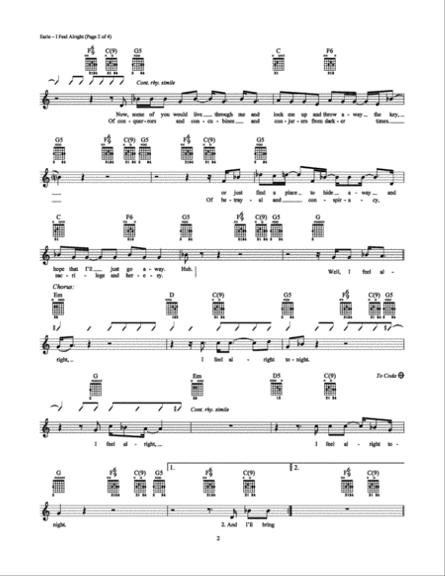 I Feel Alright Electric Guitar scores gallery preview page 2