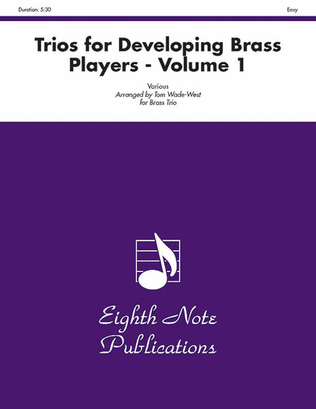 Book cover for Trios for Developing Brass Players, Volume 1