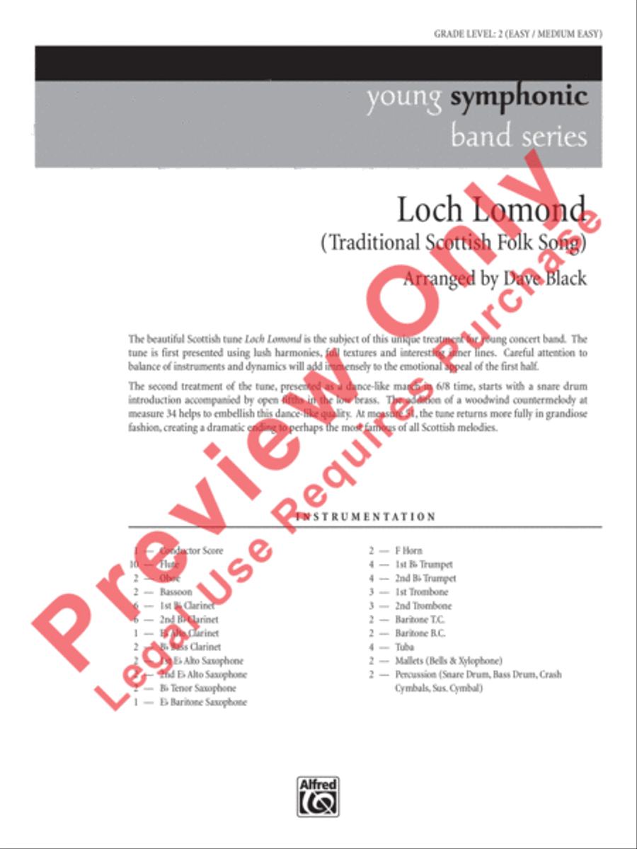 Loch Lomond Concert Band scores gallery preview page 2