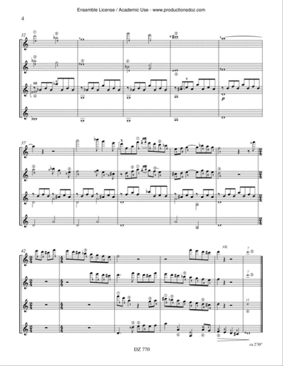 Lullaby Guitar Ensemble scores gallery preview page 4