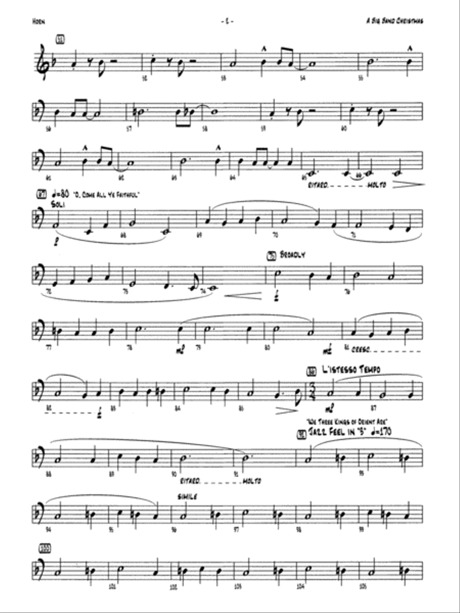 A Big Band Christmas: 1st F Horn Jazz Ensemble scores gallery preview page 2