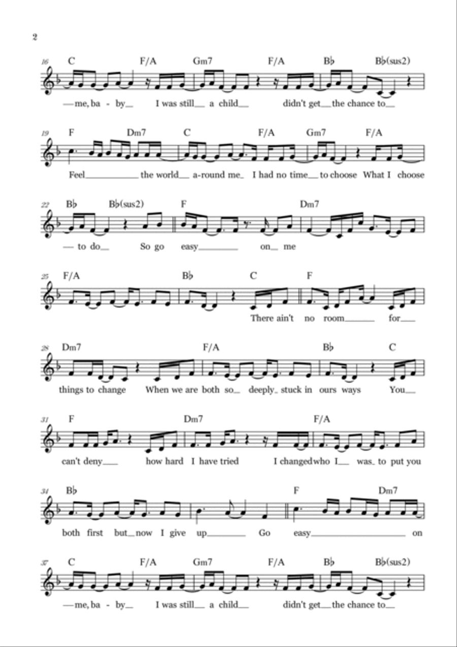 Easy On Me Piano scores gallery preview page 2