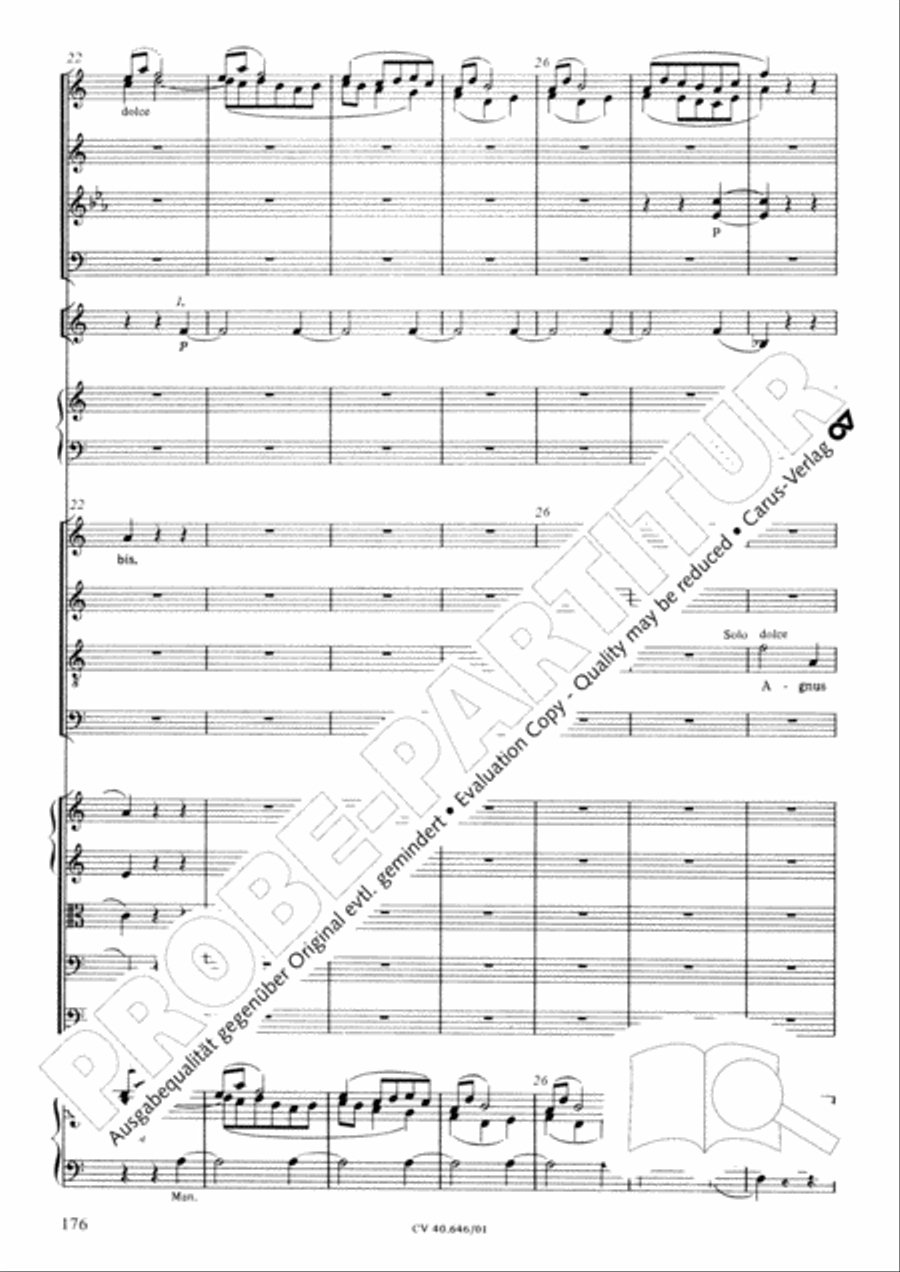 Mass in A Major (2 versions) STB scores gallery preview page 187