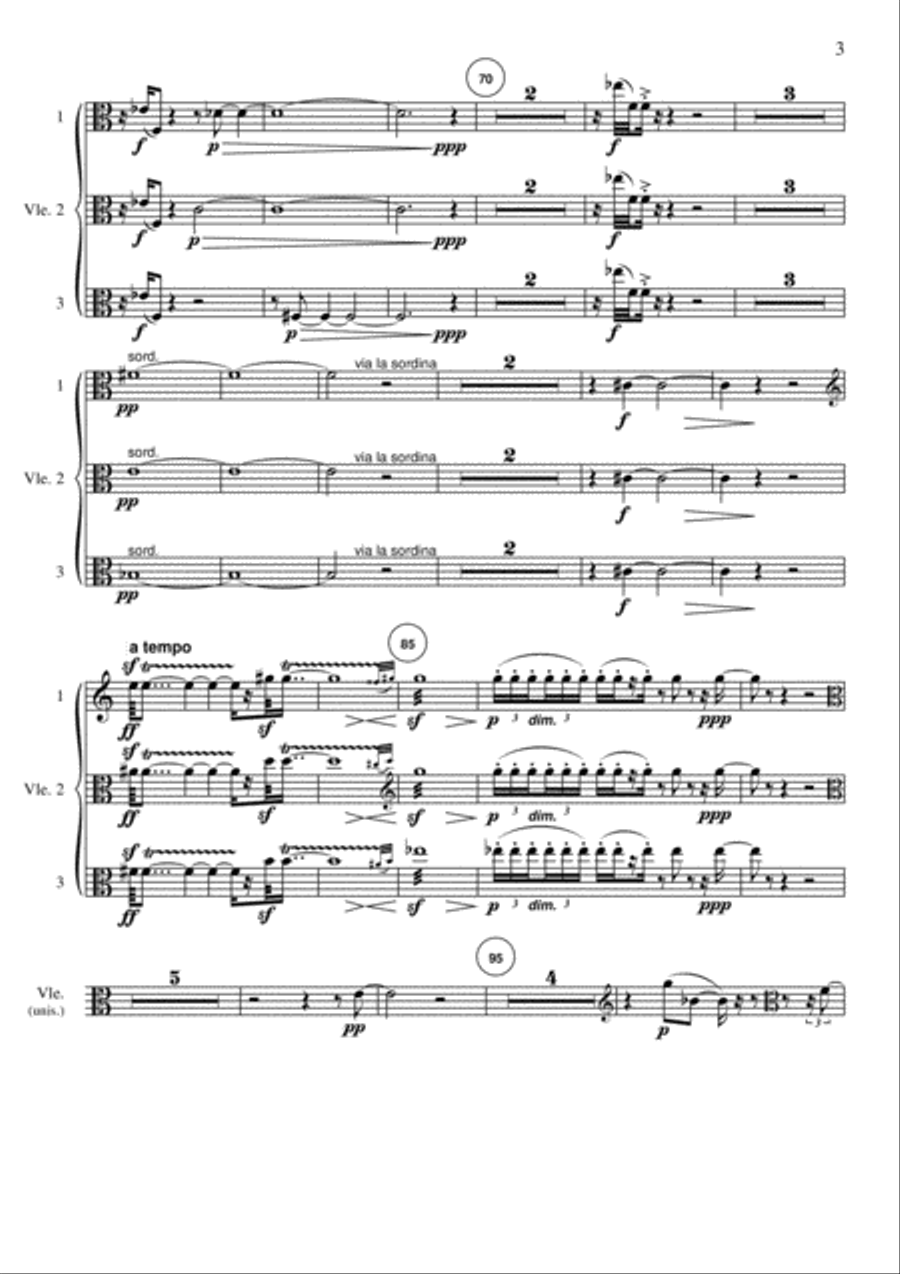 Stefano Maria Torchio: En Archè en o Logos - Viola part Chamber Orchestra scores gallery preview page 3