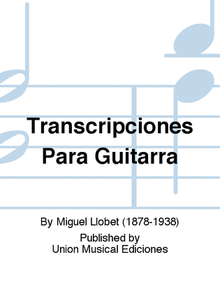 Book cover for Transcripciones Para Guitarra