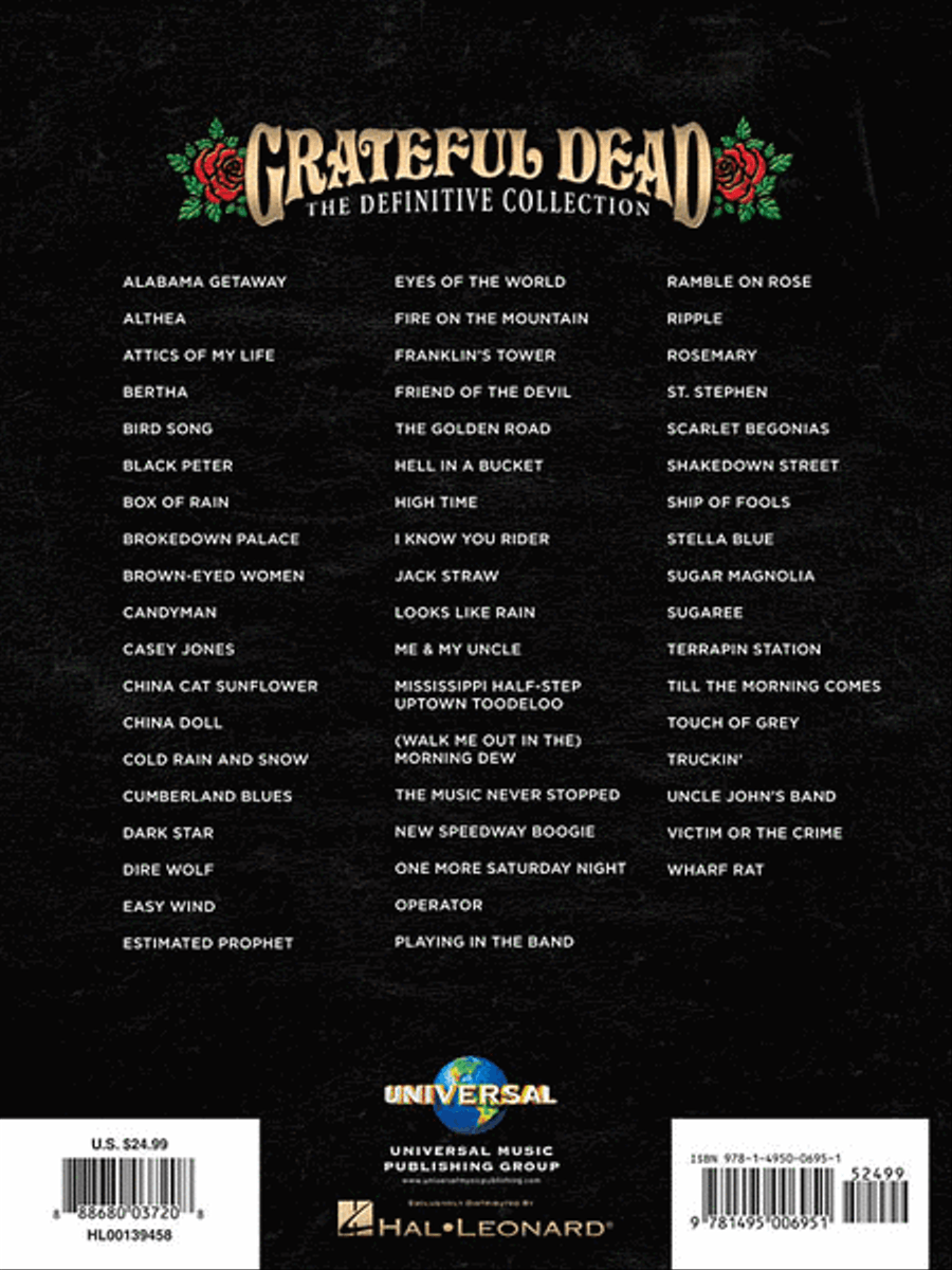Grateful Dead – The Definitive Collection Piano, Vocal, Guitar scores gallery preview page 2