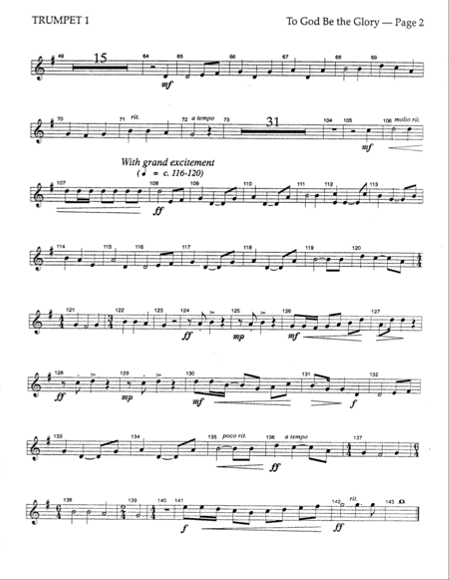 To God Be the Glory 5-Octaves scores gallery preview page 3
