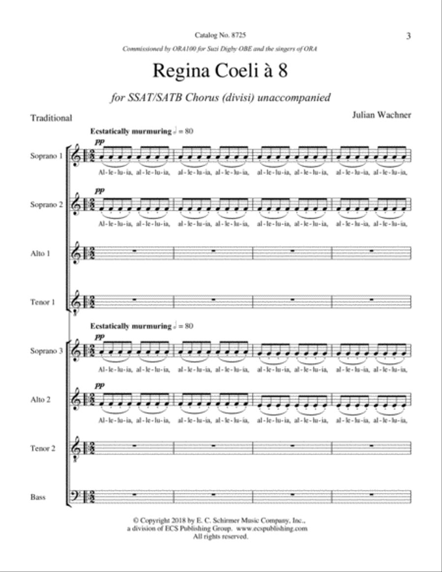 Regina Coeli à 8 Divisi scores gallery preview page 3
