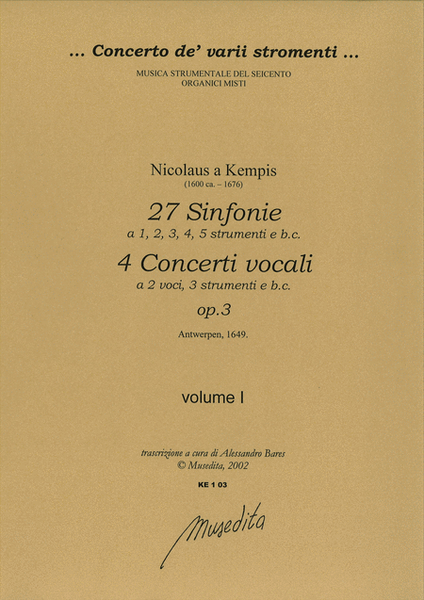 Symphoniae op.3 (Antwerpen, 1649)