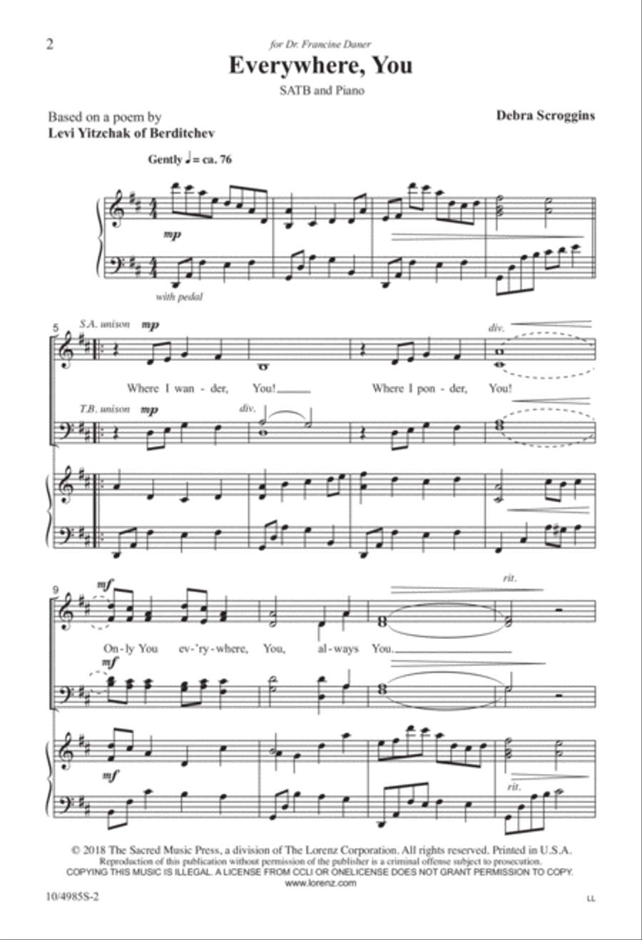 Everywhere, You 4-Part scores gallery preview page 2