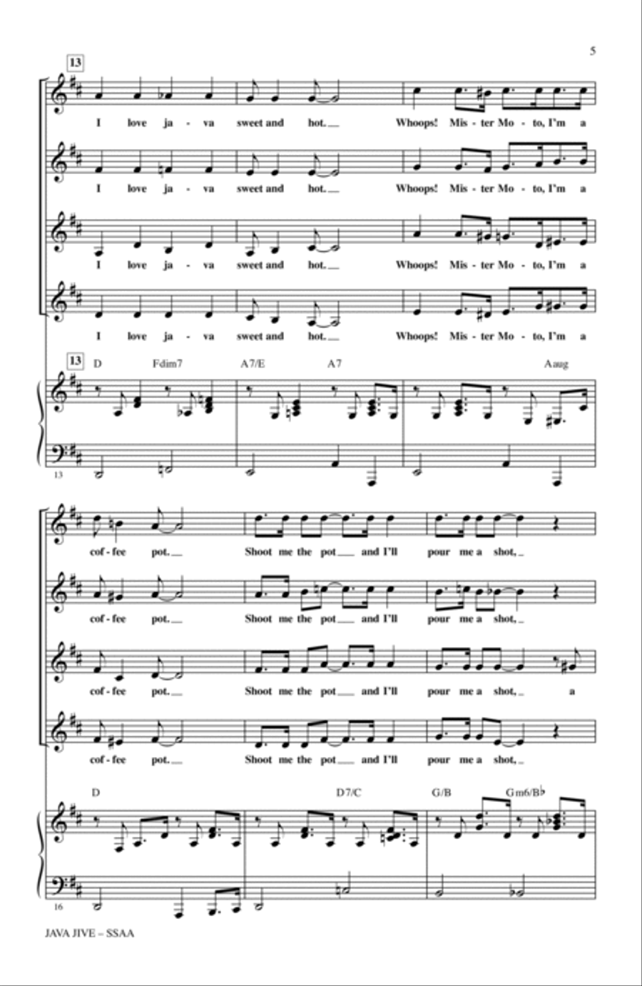 Java Jive (arr. Ed Lojeski) SSA scores gallery preview page 3