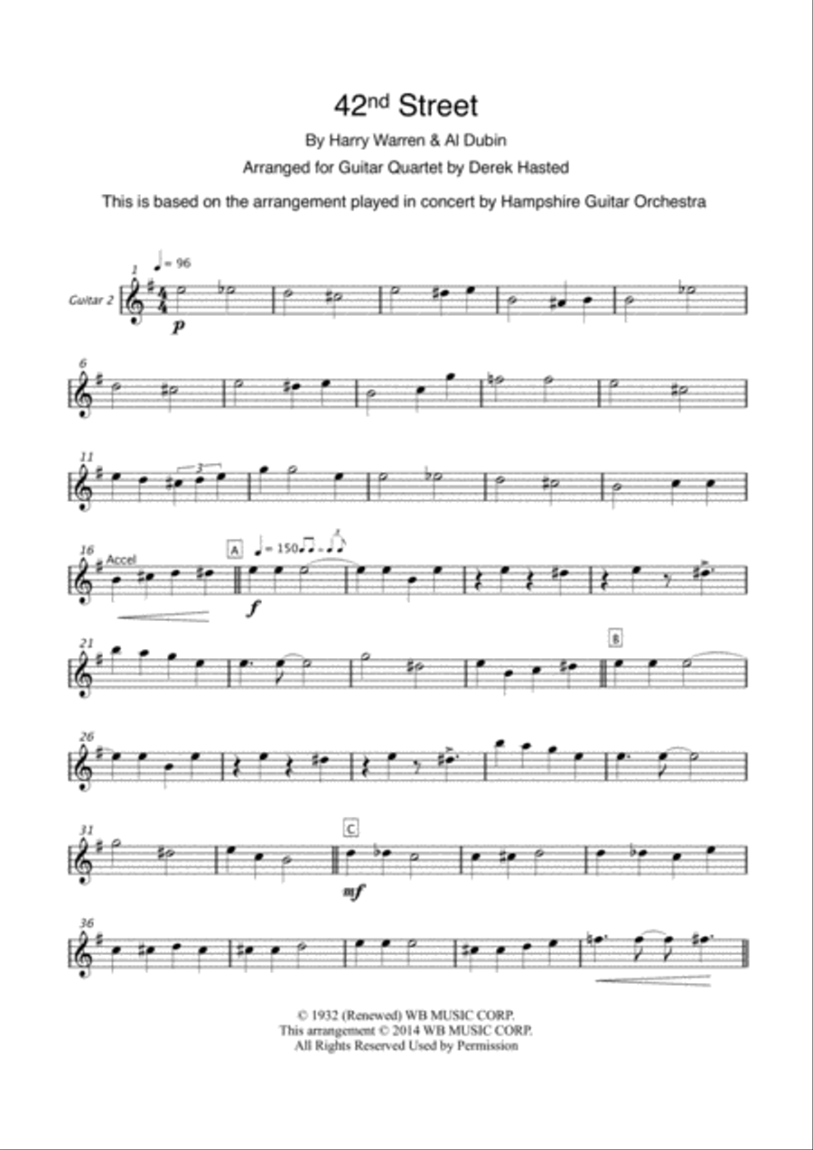 Forty-second Street Guitar Ensemble scores gallery preview page 5