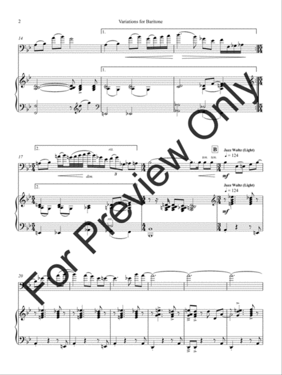 Variations For Baritone Baritone Horn BC scores gallery preview page 6