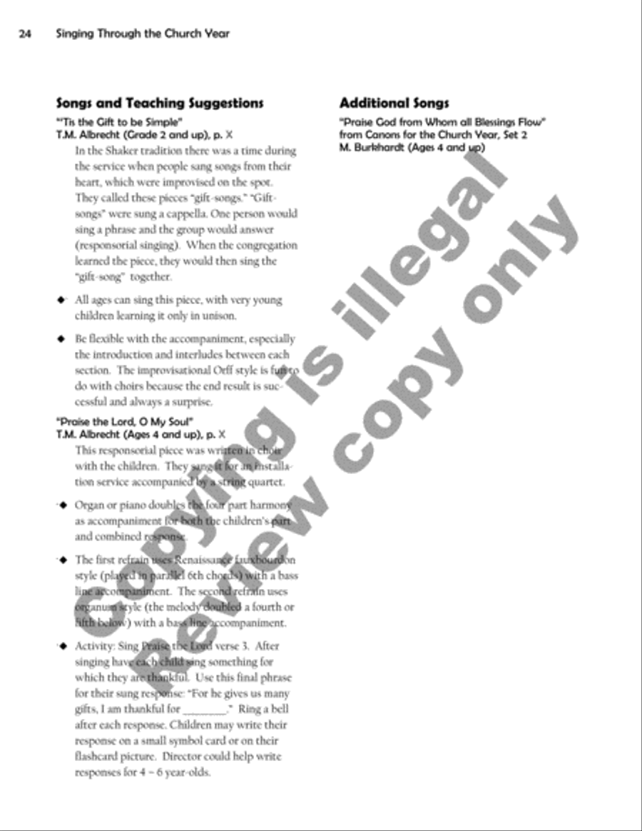 Singing Through the Church Year Children's Choir scores gallery preview page 24