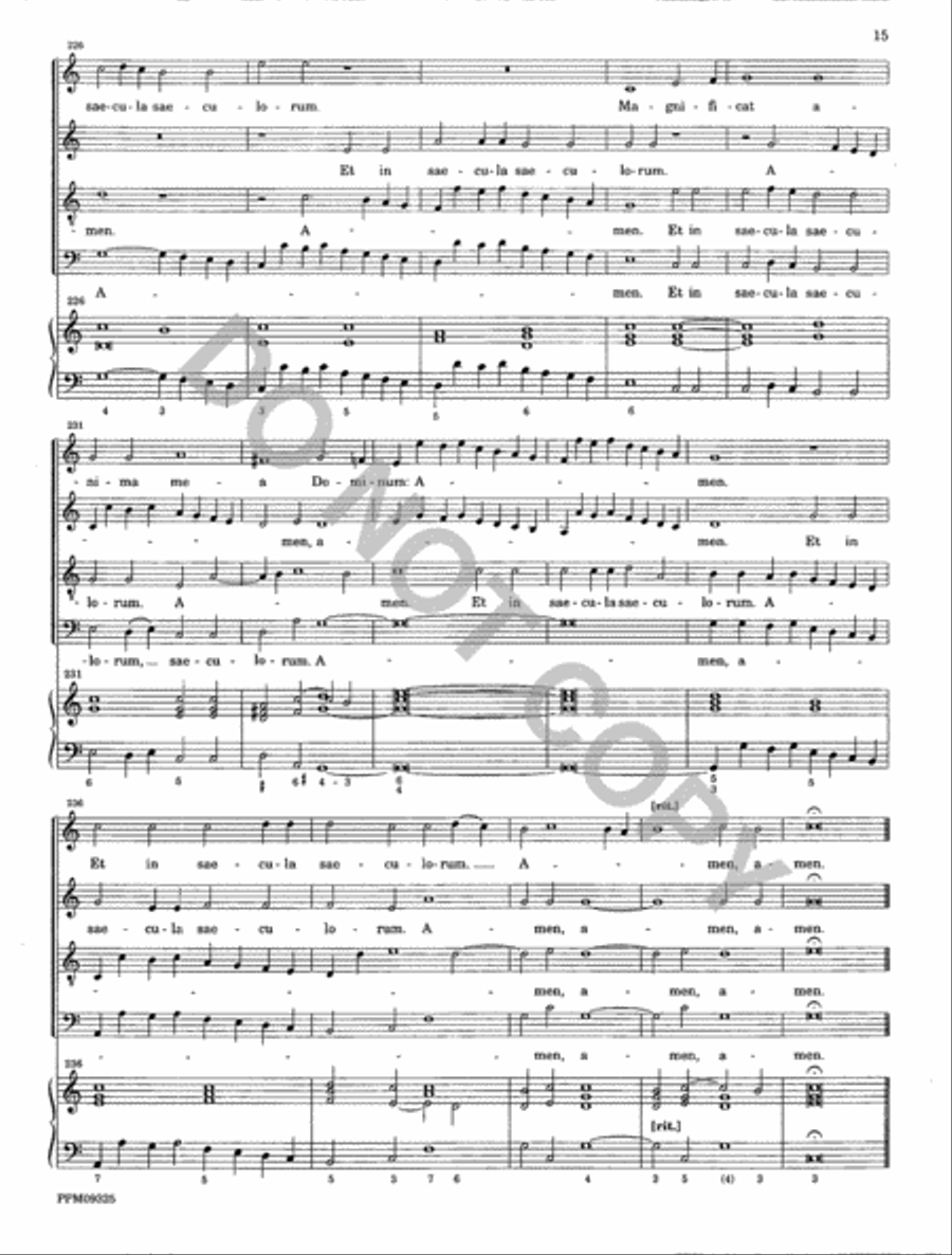 Magnificat a 4 da cappella 4-Part scores gallery preview page 16