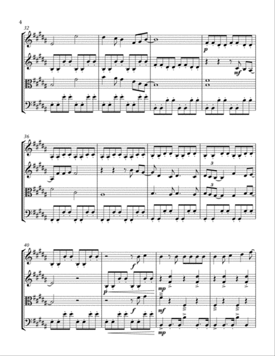 I'm Yours I'm Yours String Quartet scores gallery preview page 4