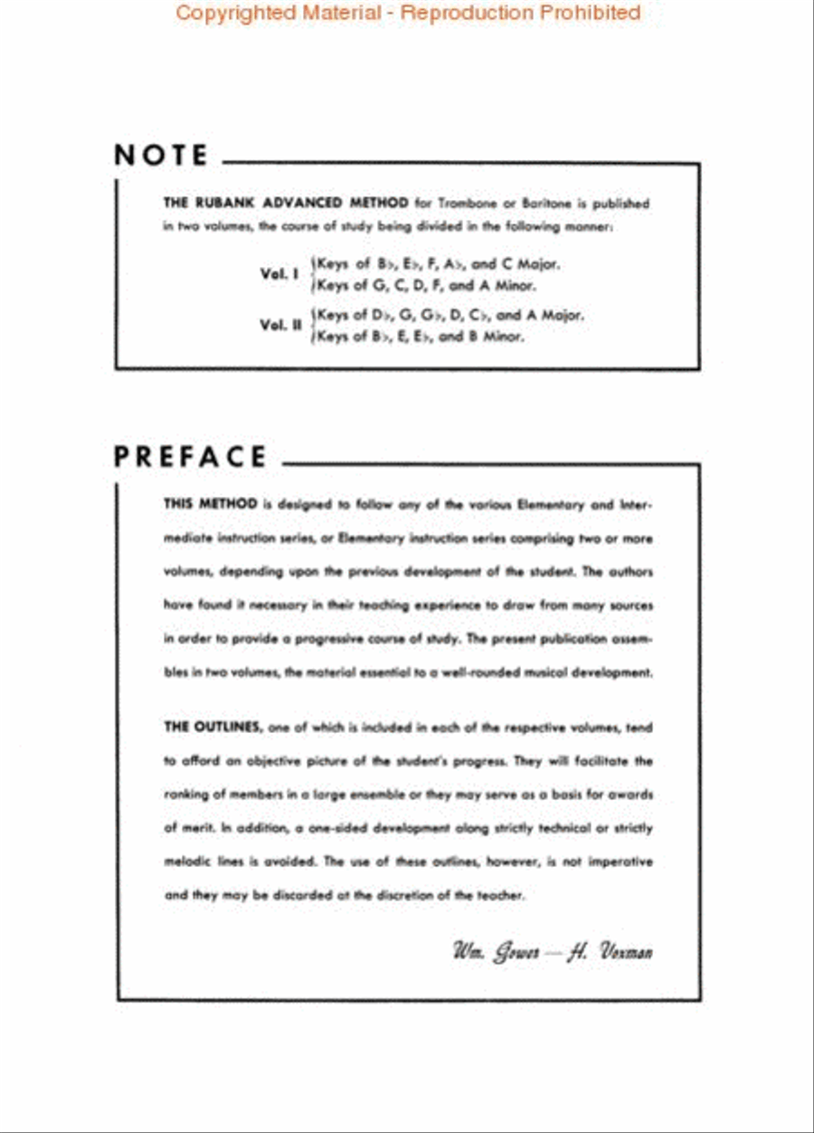 Rubank Advanced Method – Trombone or Baritone, Vol. 2 Concert Band Methods scores gallery preview page 2