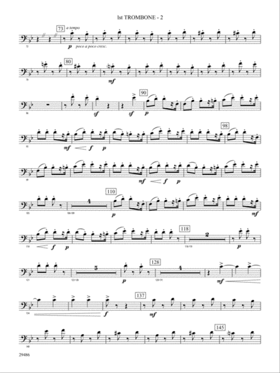 Polka from The Bartered Bride: 1st Trombone Concert Band scores gallery preview page 2