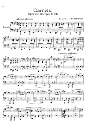 Book cover for Bizet Carmen Medley, for piano duet(1 piano, 4 hands), PB811