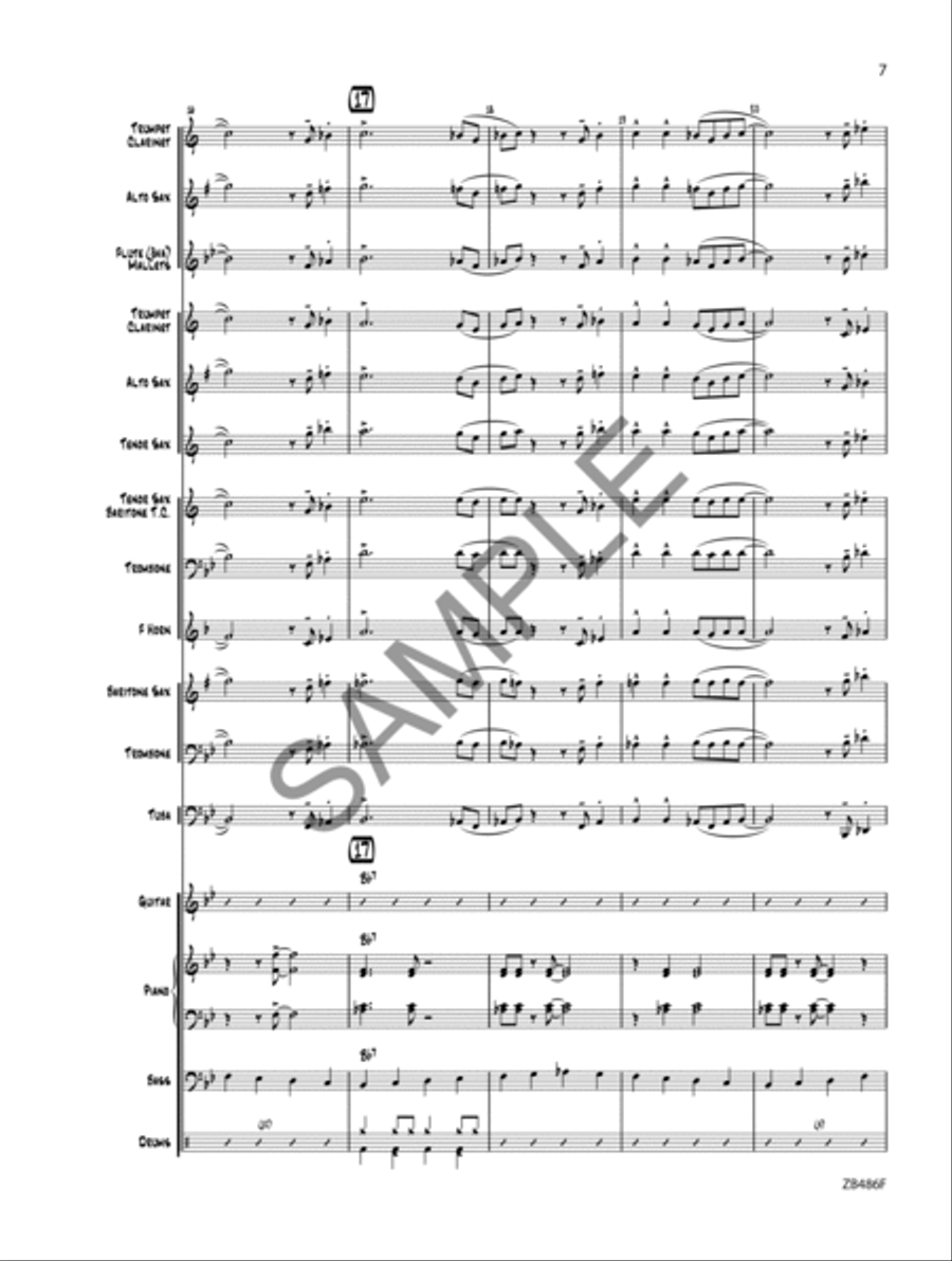 What About Blues? - Score Concert Band scores gallery preview page 8