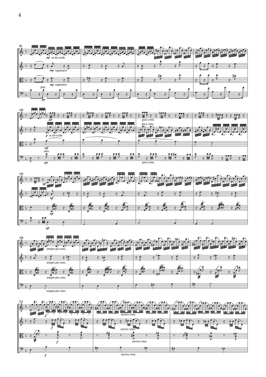 J.S.Bach Chaconne for string quartet, CB222 String Quartet scores gallery preview page 4