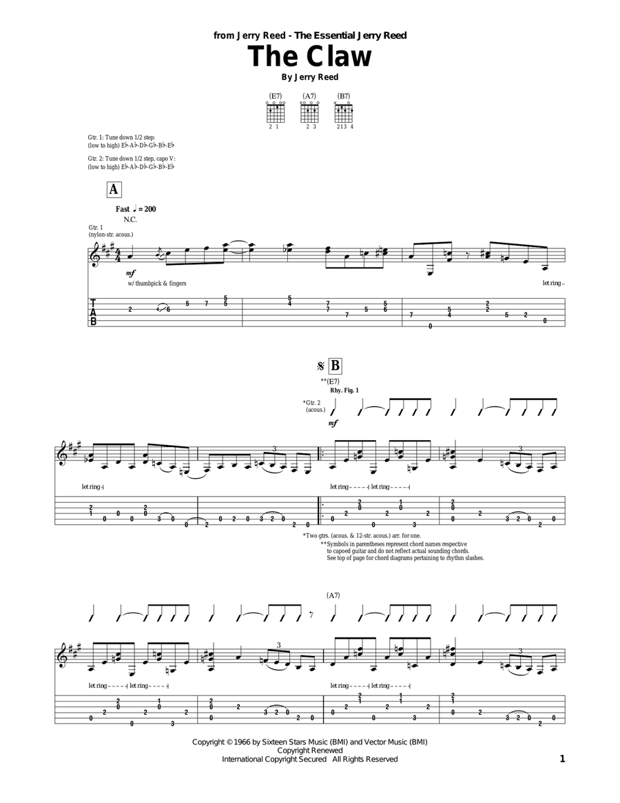 The Claw The Claw Acoustic Guitar scores gallery preview page 1