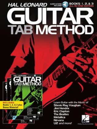 Book cover for Hal Leonard Guitar Tab Method: Books 1, 2 & 3 All-in-One Edition!