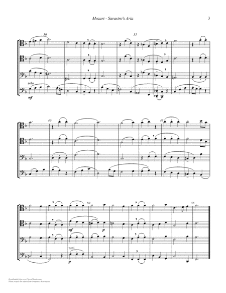 Sarastro’s Aria from "The Magic Flute" for Trombone Quartet