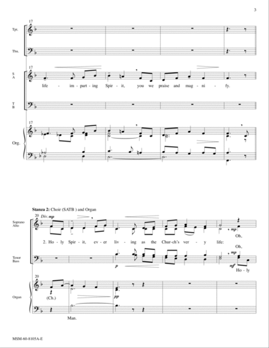 Holy Spirit, Ever Dwelling Choir scores gallery preview page 3